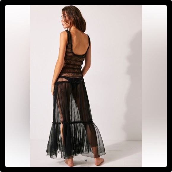 ❤️NWOT❤️Free People Smock About It Slip Size Med Black❤️ - Picture 2 of 6